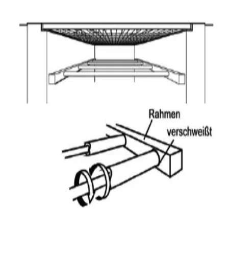 Kellerlichtschacht mit Rollrostsicherung